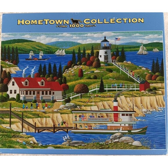 Owlhead Maine Lighthouse 1000 Piece Jigsaw Puzzle Hometown Collection - Picture 1 of 3